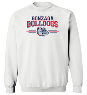 Gonzaga Bulldogs Crewneck Sweatshirt - Gonzaga Bulldogs 3 Stripe