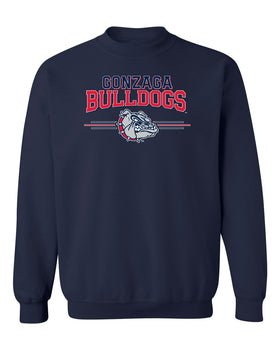 Gonzaga Bulldogs Crewneck Sweatshirt - Gonzaga Bulldogs 3 Stripe