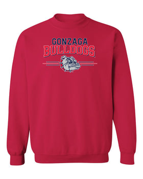 Gonzaga Bulldogs Crewneck Sweatshirt - Gonzaga Bulldogs 3 Stripe