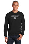 Nebraska Huskers Crewneck Sweatshirt - Nebraska Blackout Block N
