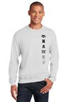 Iowa Hawkeyes Crewneck Sweatshirt - Vert Hawks Fade with Tigerhawk