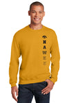 Iowa Hawkeyes Crewneck Sweatshirt - Vert Hawks Fade with Tigerhawk