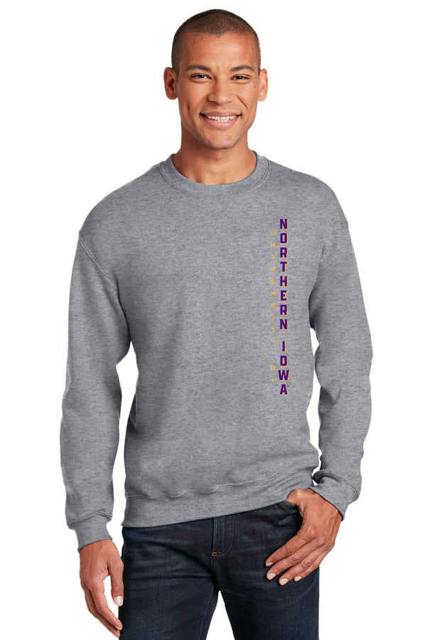 Northern Iowa Panthers Crewneck Sweatshirt - Vertical University of Northern Iowa