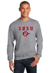 San Diego State Aztecs Crewneck Sweatshirt - SDSU Full Color Fade Aztecs Logo