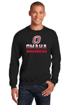 Omaha Mavericks Crewneck Sweatshirt - Full Color Fade Omaha