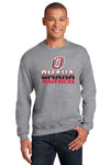 Omaha Mavericks Crewneck Sweatshirt - Full Color Fade Omaha