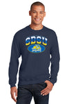 South Dakota State Jackrabbits Crewneck Sweatshirt - SDSU Full Color Fade Plus Primary Logo