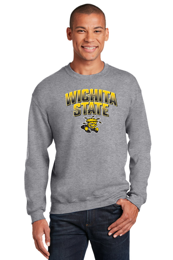 Wichita State Shockers Crewneck Sweatshirt - Wichita State Full Color Fade