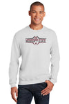 Mississippi State Bulldogs Crewneck Sweatshirt - Striped MSU Bulldogs Football Laces