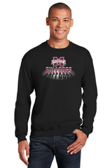 Mississippi State Bulldogs Crewneck Sweatshirt - Bulldogs Spotlight and Shadow