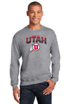 Utah Utes Crewneck Sweatshirt - Full Color Fade Utah Utes Logo