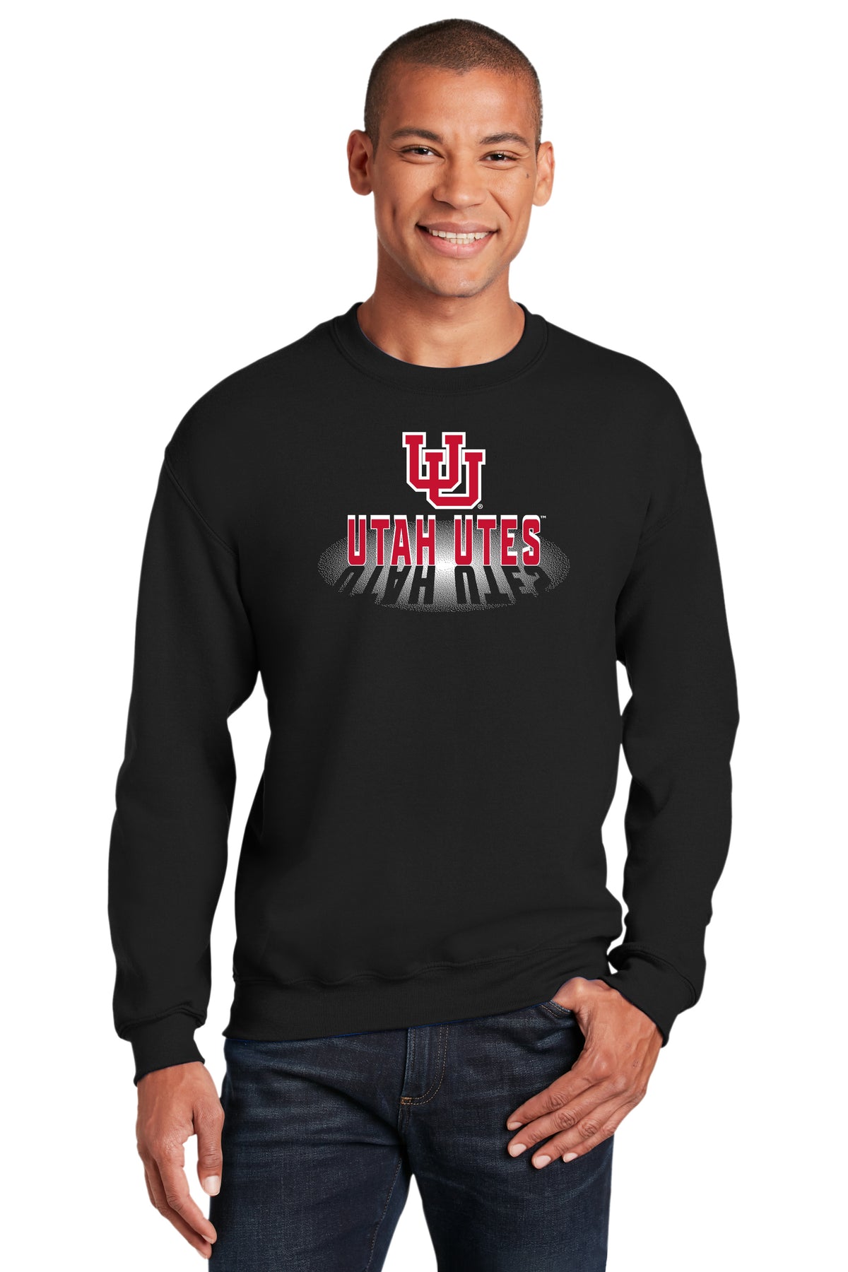 Utah Utes Crewneck Sweatshirt - Spotlight Shadow Utah Utes