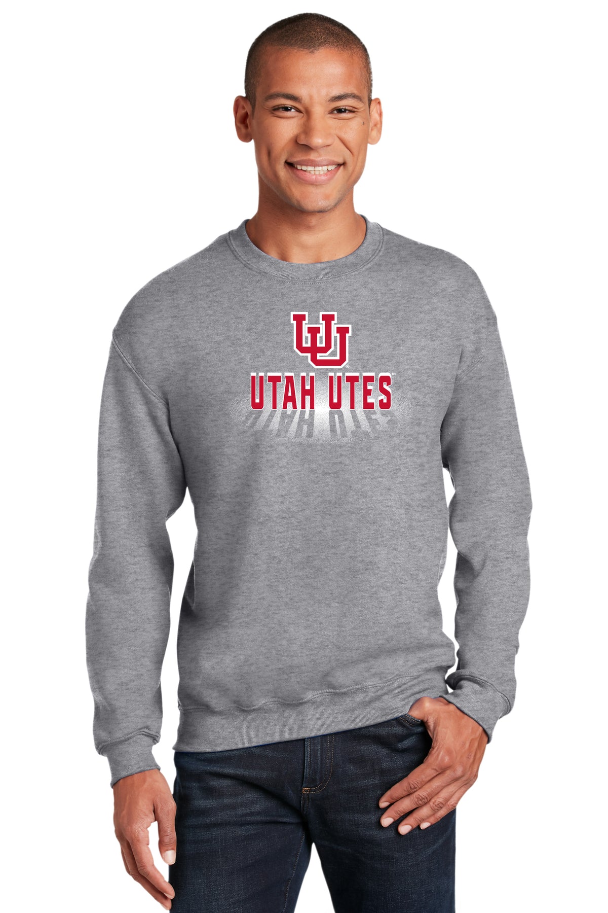 Utah Utes Crewneck Sweatshirt - Spotlight Shadow Utah Utes