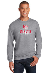 Utah Utes Crewneck Sweatshirt - Spotlight Shadow Utah Utes
