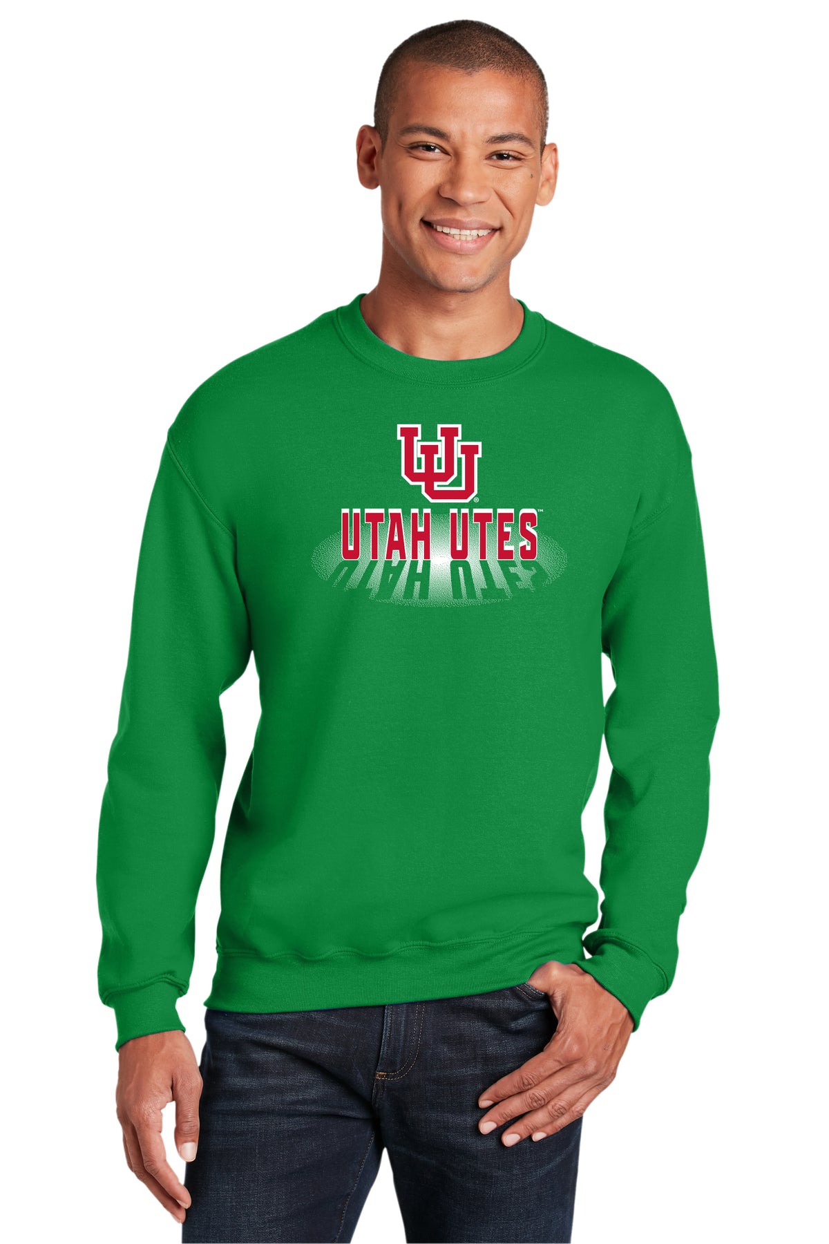 Utah Utes Crewneck Sweatshirt - Spotlight Shadow Utah Utes