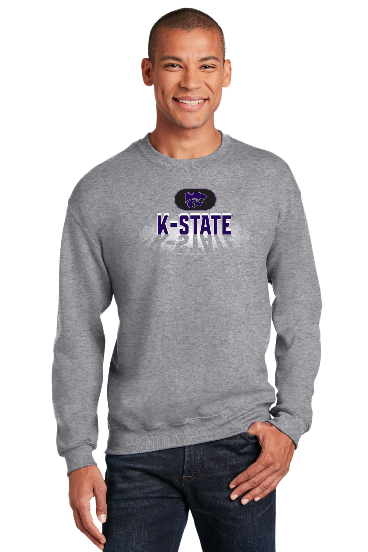K-State Wildcats Crewneck Sweatshirt - Spotlight and Shadow K-State