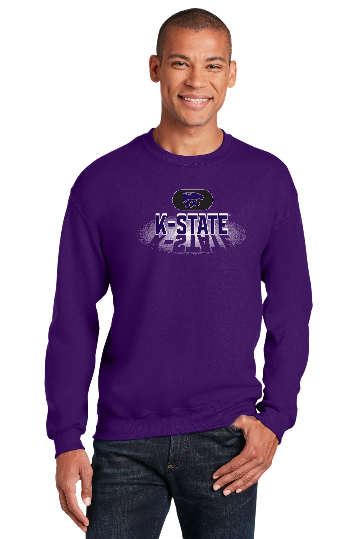 K-State Wildcats Crewneck Sweatshirt - Spotlight and Shadow K-State