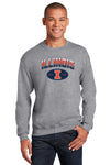 Illinois Fighting Illini Crewneck Sweatshirt - Full Color Fade Illinois Arch