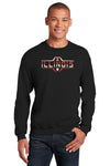 Illinois Fighting Illini Crewneck Sweatshirt - Striped Illinois Football Laces