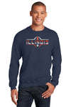 Illinois Fighting Illini Crewneck Sweatshirt - Striped Illinois Football Laces