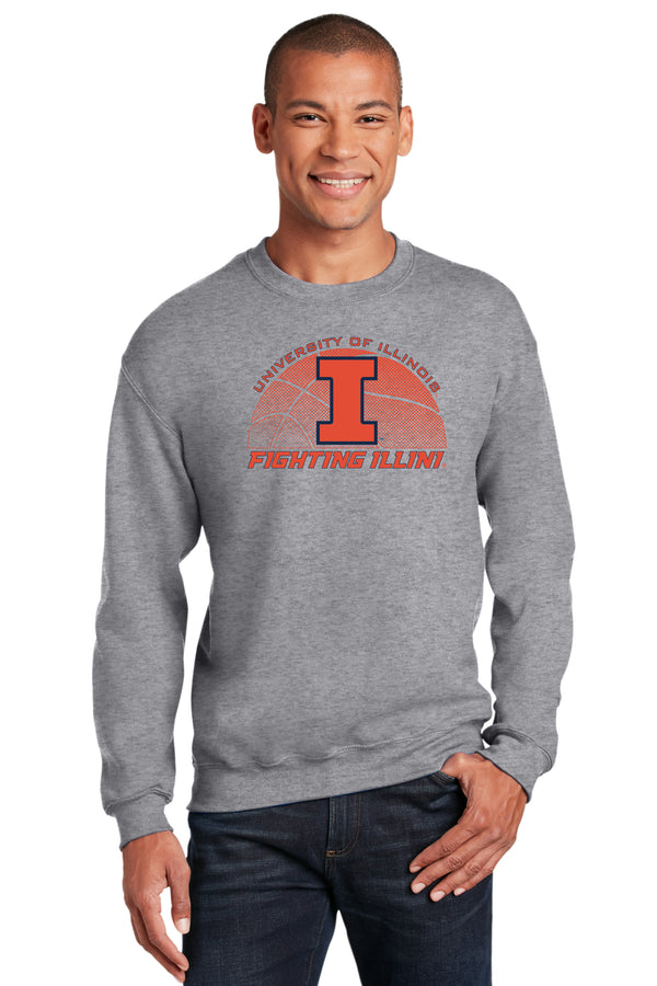 Illinois Fighting Illini Crewneck Sweatshirt - University of Illinois Basketball