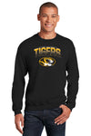 Missouri Tigers Crewneck Sweatshirt - Full Color Fade Tigers Logo