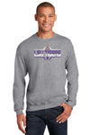 LSU Tigers Crewneck Sweatshirt - Striped Tigers Football Laces