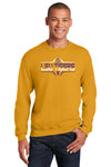 LSU Tigers Crewneck Sweatshirt - Striped Tigers Football Laces