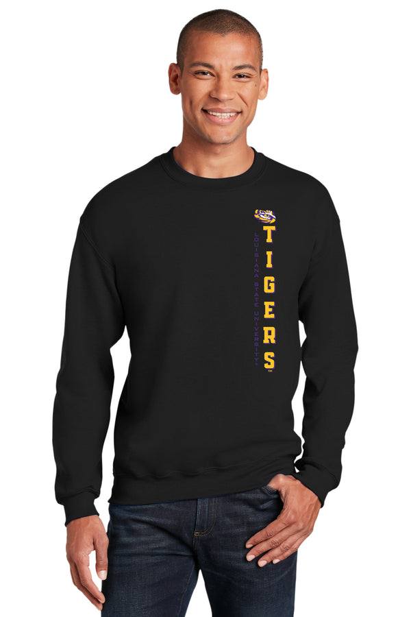 LSU Tigers Crewneck Sweatshirt - Vertical Louisiana State University Tigers