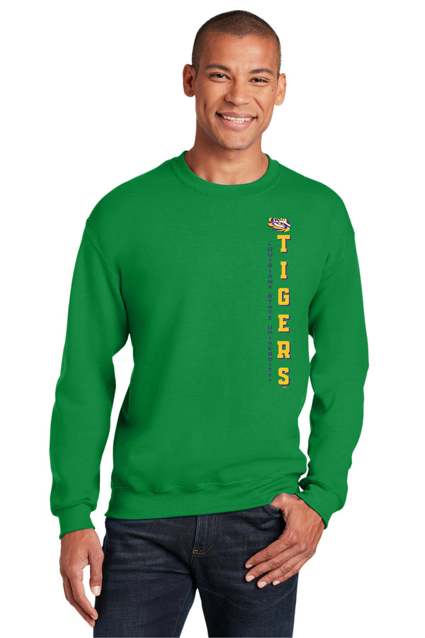 LSU Tigers Crewneck Sweatshirt - Vertical Louisiana State University Tigers