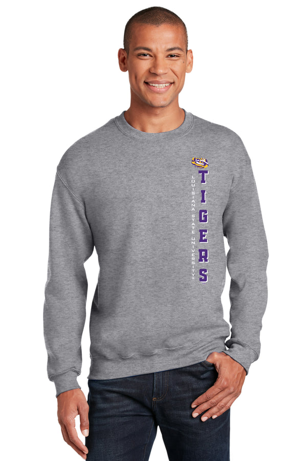 LSU Tigers Crewneck Sweatshirt - Vertical Louisiana State University Tigers