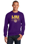 LSU Tigers Crewneck Sweatshirt - LSU Tigers 3-Stripe