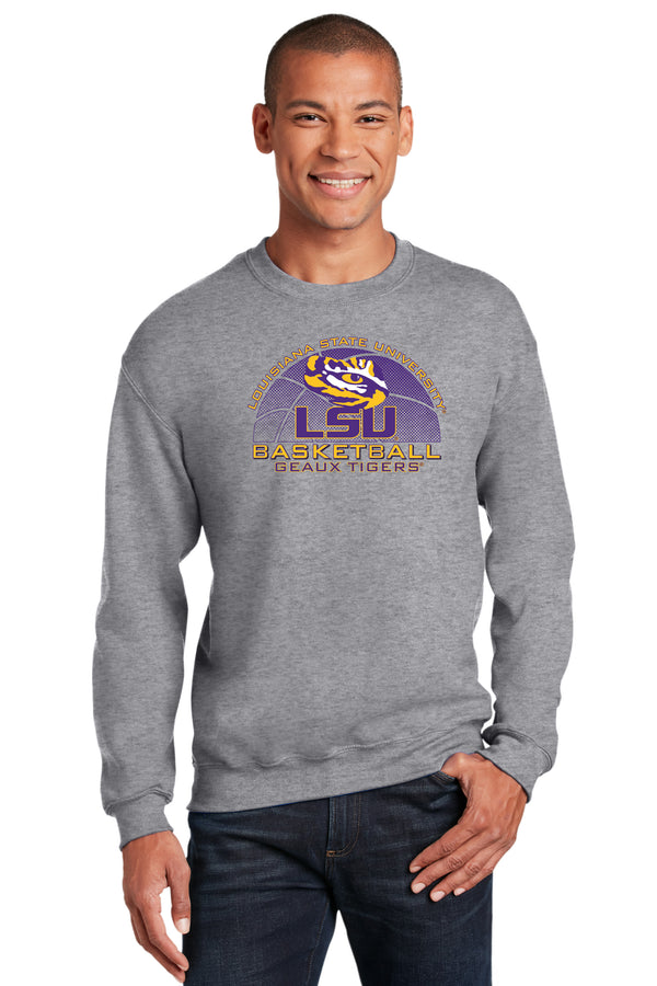 LSU Tigers Crewneck Sweatshirt - LSU Basketball Geaux Tigers