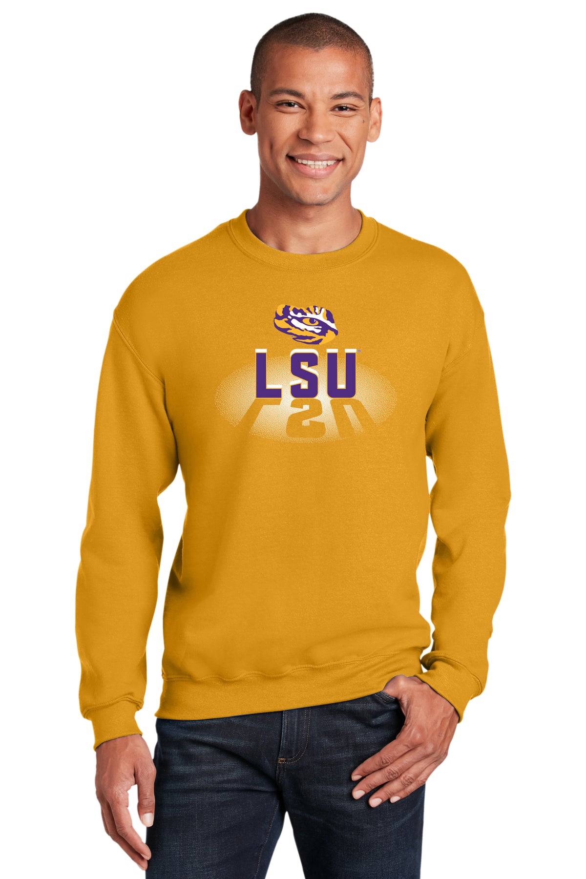 LSU Tigers Crewneck Sweatshirt - Spotlight and Shadow LSU