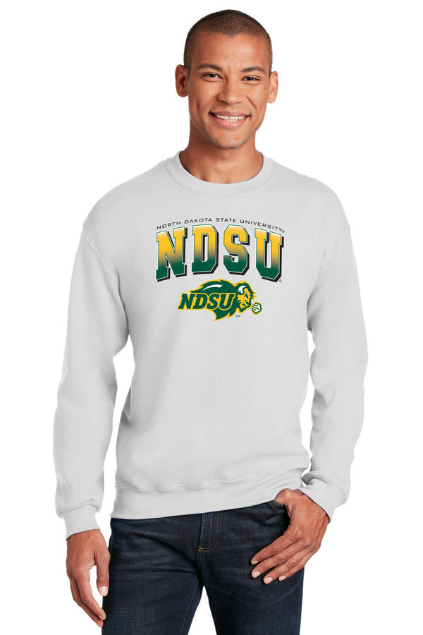 NDSU Bison Crewneck Sweatshirt - Full Color NDSU Fade with Logo