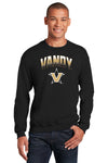 Vanderbilt Commodores Crewneck Sweatshirt - Vandy Arch Full Color Fade with Primary