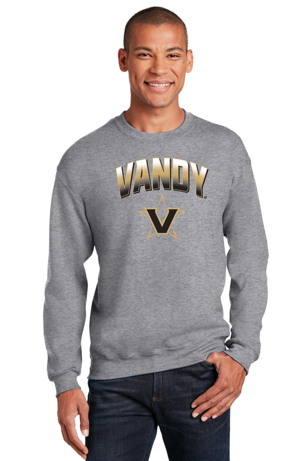 Vanderbilt Commodores Crewneck Sweatshirt - Vandy Full Color Arch with Primary