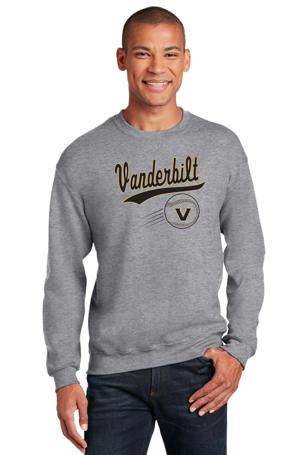 Vanderbilt Commodores Crewneck Sweatshirt - Script Vanderbilt Baseball