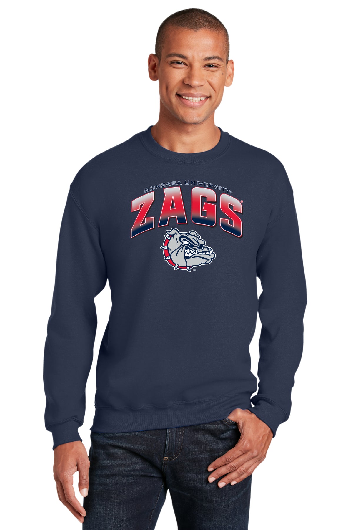 Gonzaga Bulldogs Crewneck Sweatshirt - Zags Full Color Fade