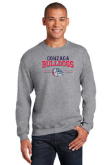 Gonzaga Bulldogs Crewneck Sweatshirt - Gonzaga Bulldogs 3 Stripe