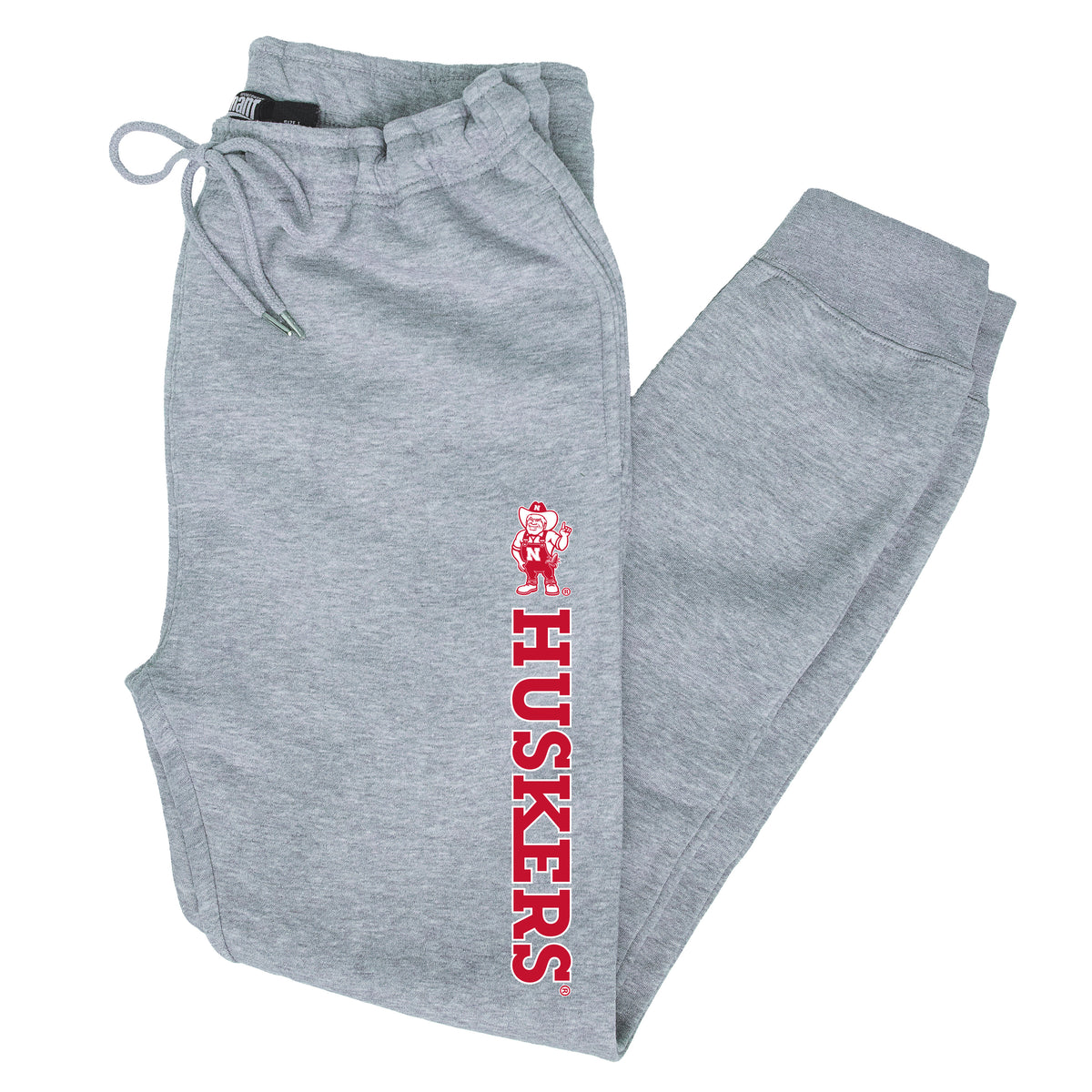 Nebraska Huskers Premium Fleece Joggers - Vertical Huskers Herbie Husker