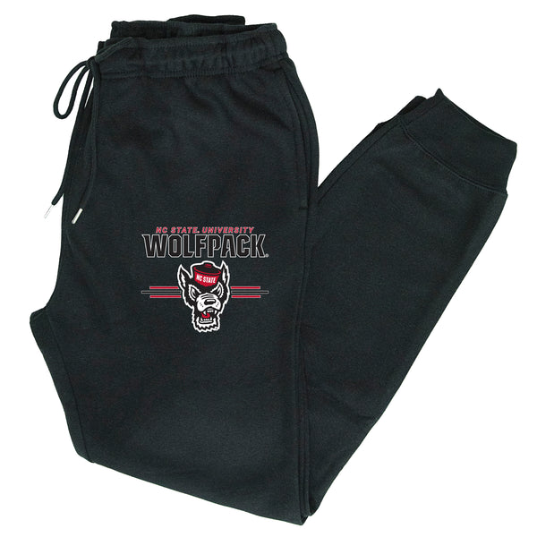 North Carolina State Wolfpack Premium Fleece Joggers - 3-Stripe Primary Logo