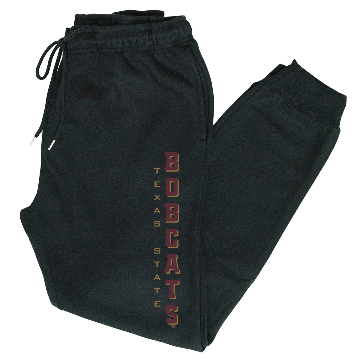 Texas State Bobcats Premium Fleece Joggers - Vertical Texas State Bobcats