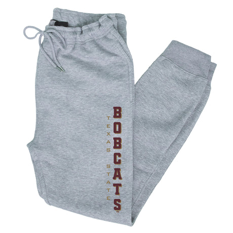 Texas State Bobcats Premium Fleece Joggers - Vertical Texas State Bobcats