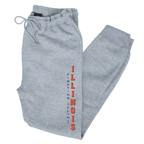 Illinois Fighting Illini Premium Fleece Joggers - Vertical Illinois Fighting Illini