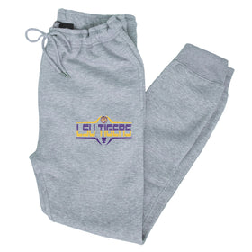 LSU Tigers Premium Fleece Joggers - Striped Tigers Football Laces