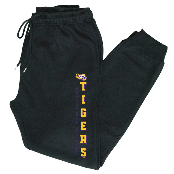 LSU Tigers Premium Fleece Joggers - Vertical Louisiana State University Tigers