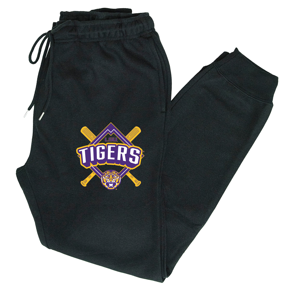 LSU Tigers Premium Fleece Joggers - LSU Baseball Diamond