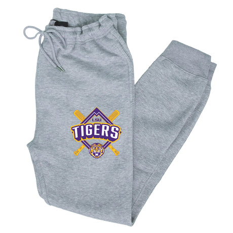 LSU Tigers Premium Fleece Joggers - LSU Baseball Diamond
