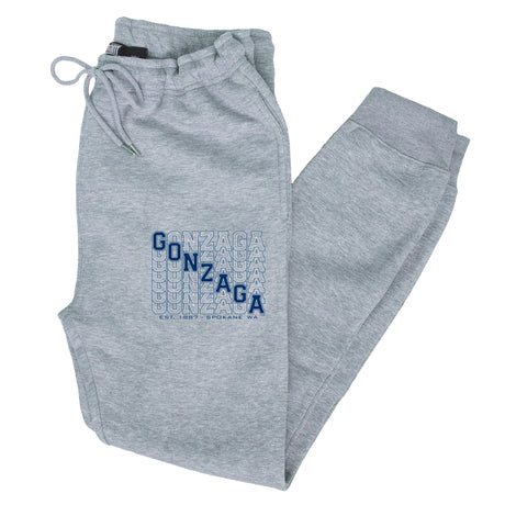 Gonzaga Bulldogs Premium Fleece Joggers - Diagonal Echo Gonzaga